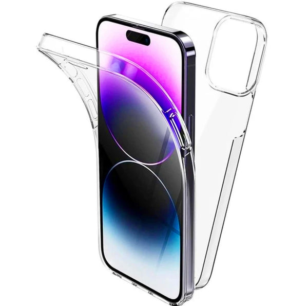 TPU 360 Grad Schutzhülle für iPhone 8-15 Pro Max Transparent - Sparimperium