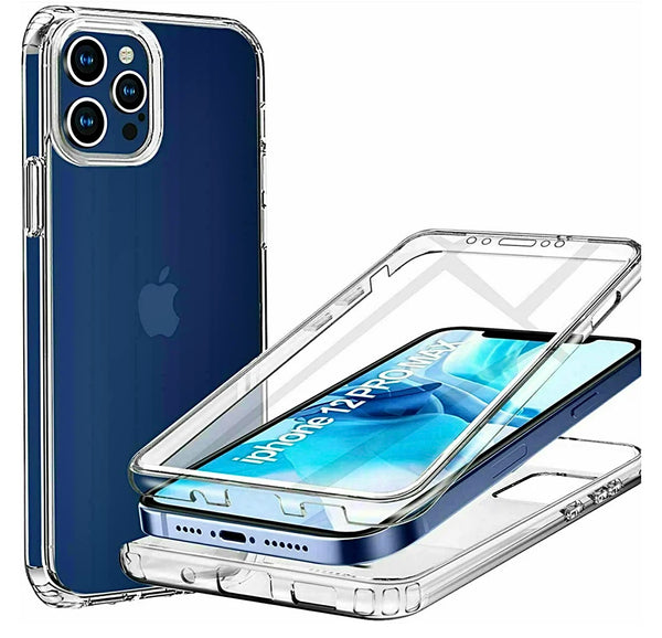 TPU 360 Grad Schutzhülle für iPhone 8-15 Pro Max Transparent - Sparimperium