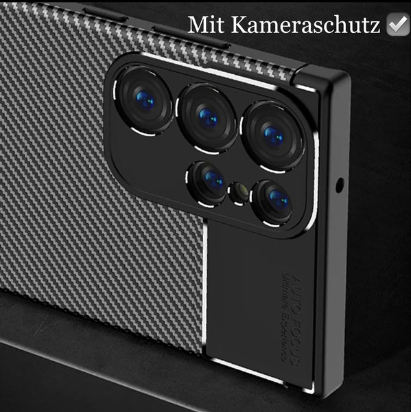 Samsung Galaxy S20-S24 Ultra TPU Carbon Schutzhülle Kameraschutz - Sparimperium