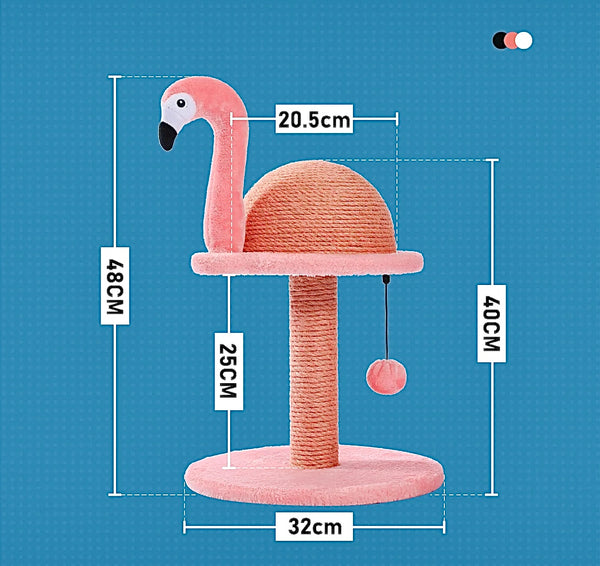 Kratzflamingo Kratzbaum für Katzen Flamingo Katzenbaum - Sparimperium