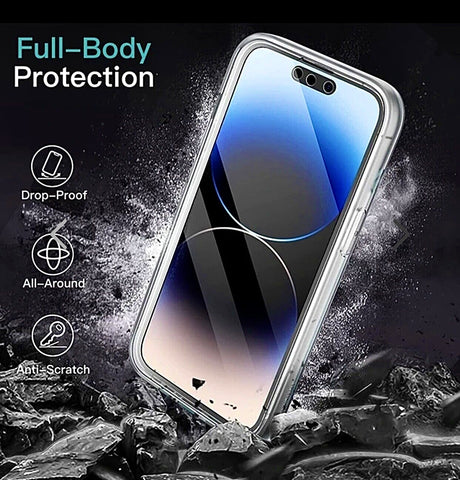 TPU 360 Grad Schutzhülle für iPhone 8-15 Pro Max Transparent - Sparimperium