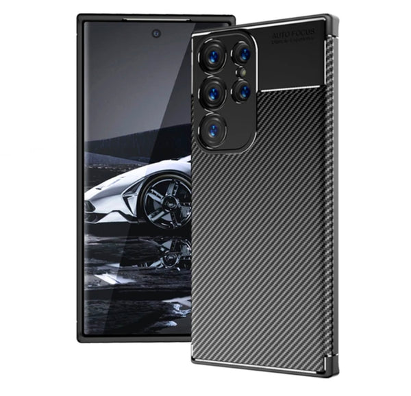 Samsung Galaxy S20-S24 Ultra TPU Carbon Schutzhülle Kameraschutz - Sparimperium