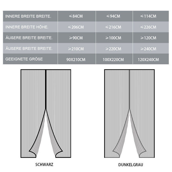 Fliegengitter für Türen Mückennetz mit Magnetverschluss - Sparimperium
