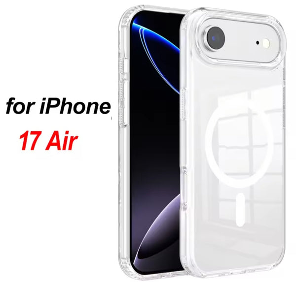 MagSafe Hülle für iPhone 11-17 Pro Max Air Transparent