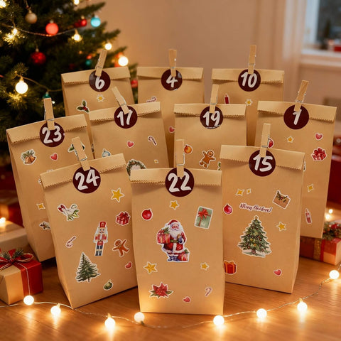 Adventskalender Papiertüten 24 Stück