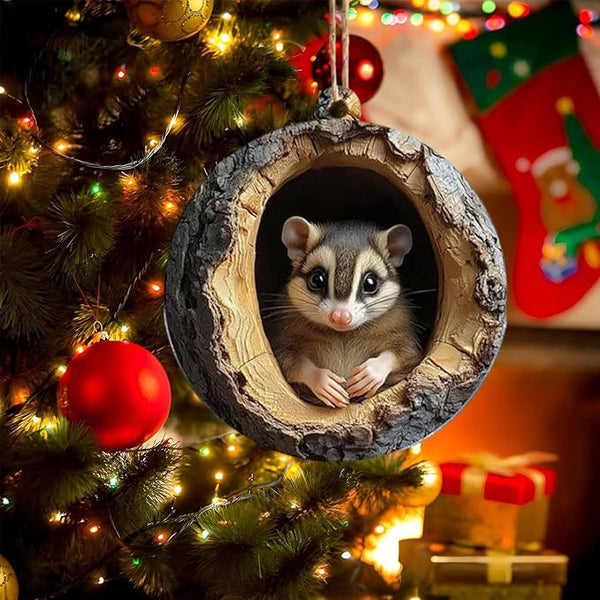 8x Acryl Weihnachtsanhänger Tiere Christbaumschmuck Tier Deko Set