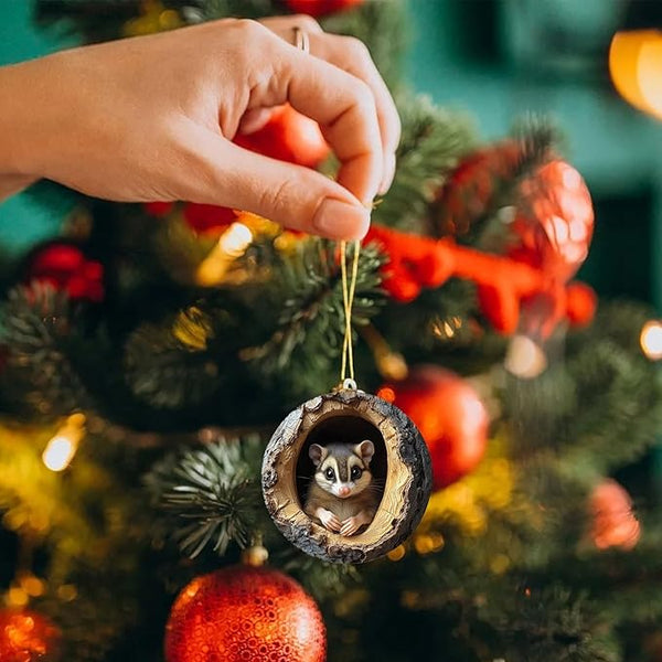 8x Acryl Weihnachtsanhänger Tiere Christbaumschmuck Tier Deko Set