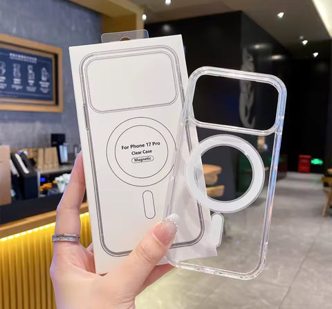 MagSafe Hülle für iPhone 11-17 Pro Max Air Transparent