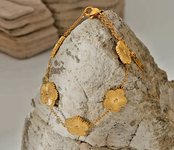 Kleeblatt Armband für Damen Armreif Glücksarmband
