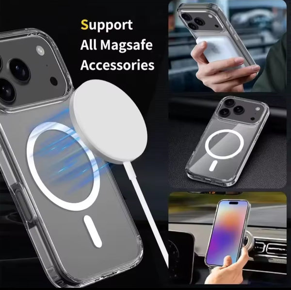MagSafe Hülle für iPhone 11-17 Pro Max Air Transparent