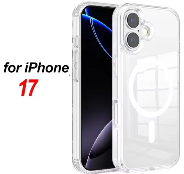 MagSafe Hülle für iPhone 11-17 Pro Max Air Transparent
