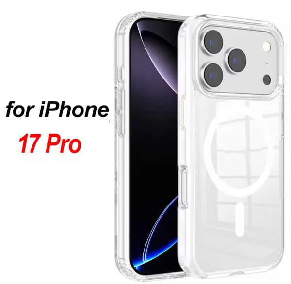 MagSafe Hülle für iPhone 11-17 Pro Max Air Transparent