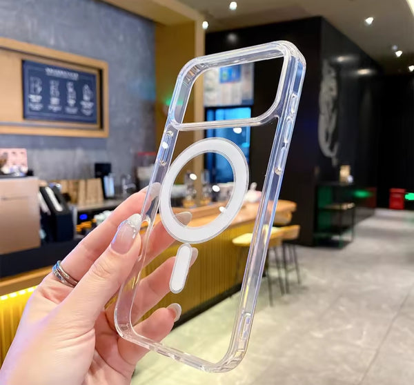 MagSafe Hülle für iPhone 11-17 Pro Max Air Transparent