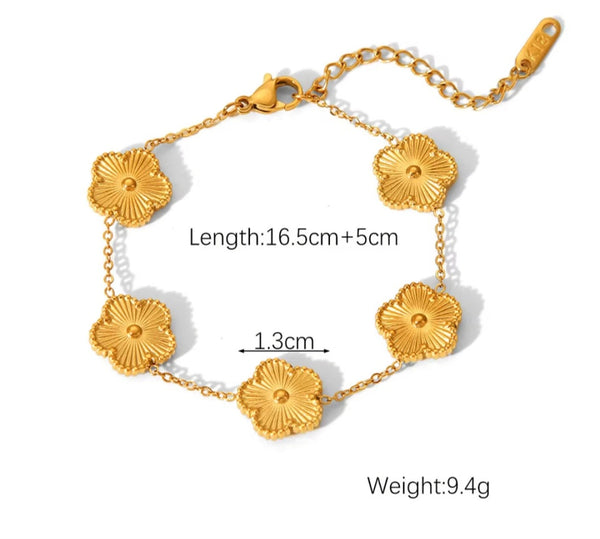 Kleeblatt Armband für Damen Armreif Glücksarmband