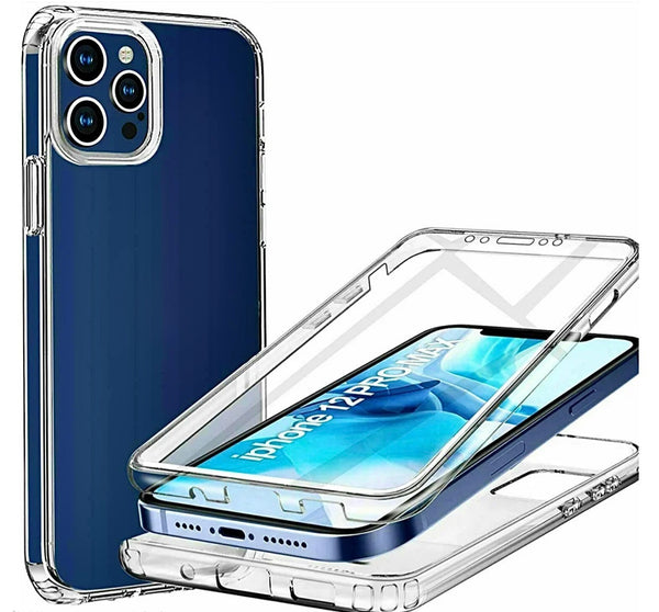 TPU 360 Grad Schutzhülle für iPhone 8-16 Pro Max Transparent - Sparimperium