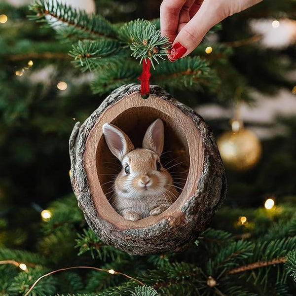 8x Acryl Weihnachtsanhänger Tiere Christbaumschmuck Tier Deko Set