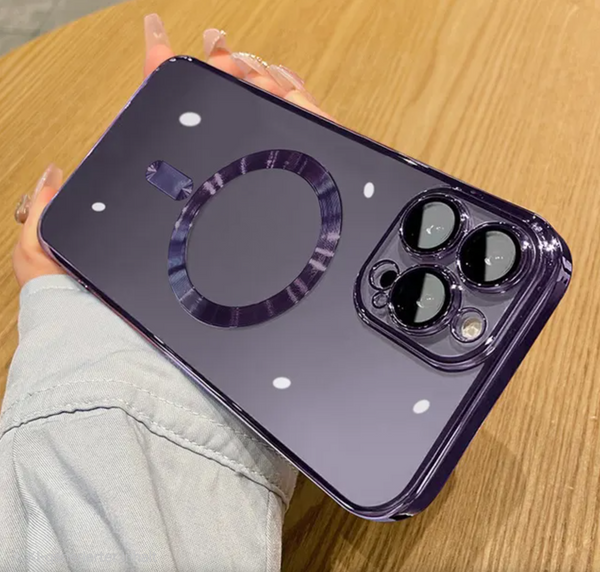 MagSafe Schutzhülle für iPhone 11-17 Pro Max Kameraschutz Transparent - Sparimperium
