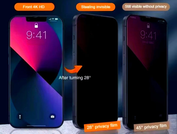 Anti Spy Folie für iPhone 11-17 Pro Max  XS Max