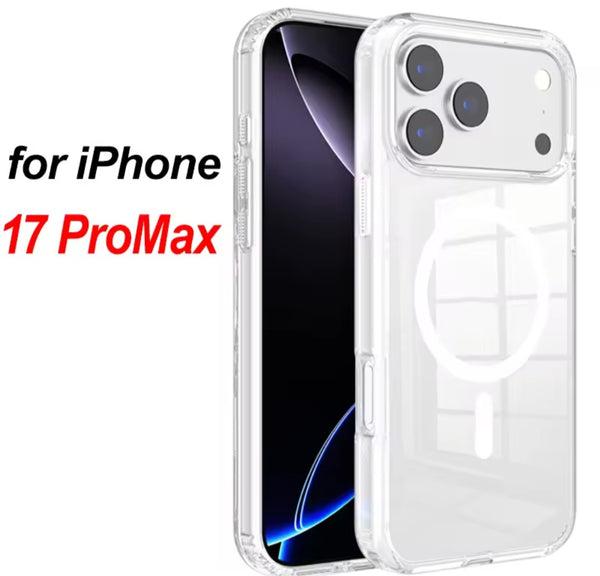 MagSafe Hülle für iPhone 11-17 Pro Max Air Transparent