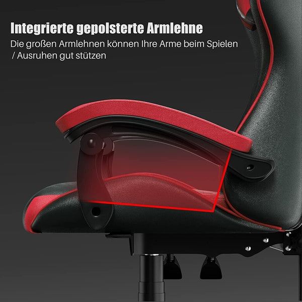 Gaming-Stuhl Ergonomischer Bürostuhl mit Kissen - Sparimperium