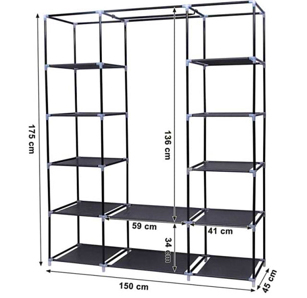 Faltbarer Stoffkleiderschrank - Sparimperium