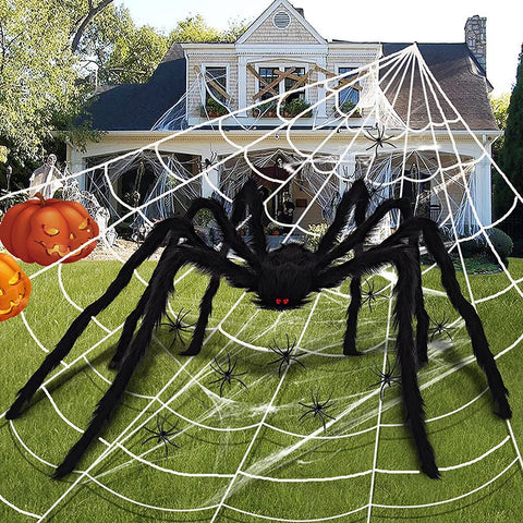 Riesenspinne Halloween-Dekoration 50-200cm - Sparimperium