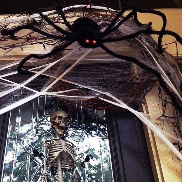 Riesenspinne Halloween-Dekoration 50-200cm - Sparimperium